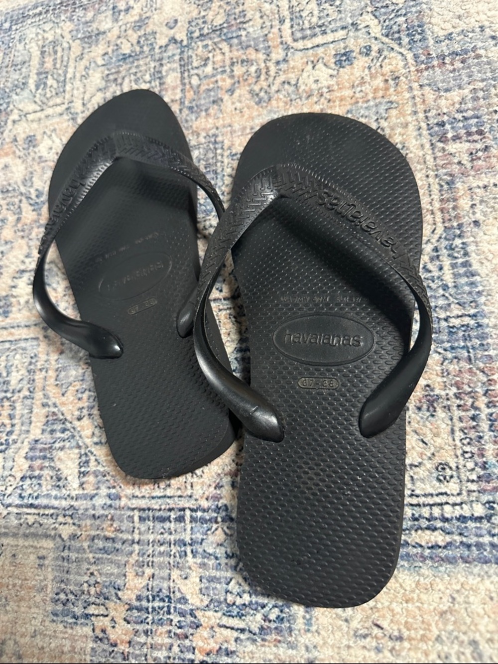 Havaianas Black Rubber Flip Flops